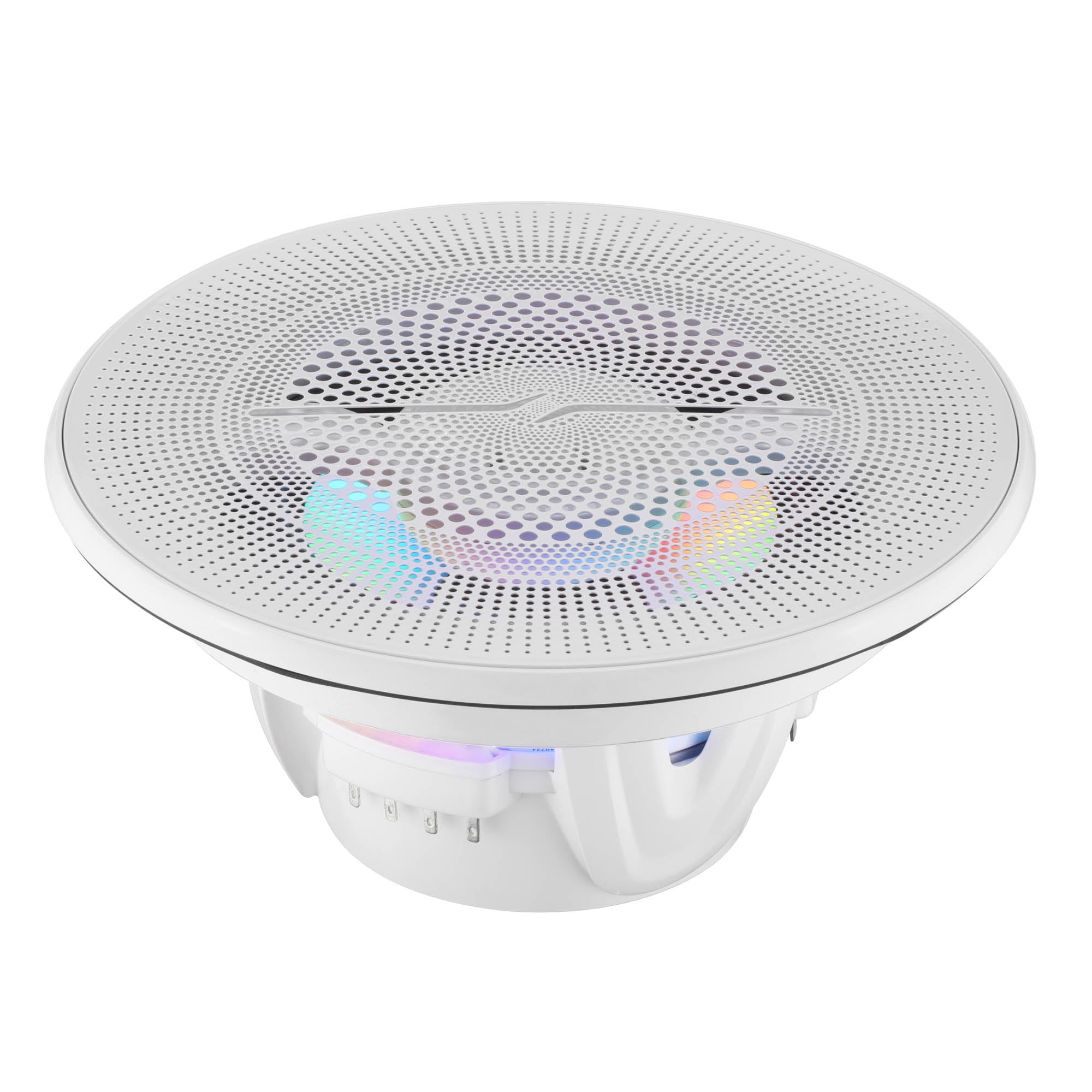 Luxury 6.5” 2-Way Marine Coaxial Speaker with Digital LED Lights and Flush Magnetic Mount Grille | 150W RMS 4-Ohm - DS18