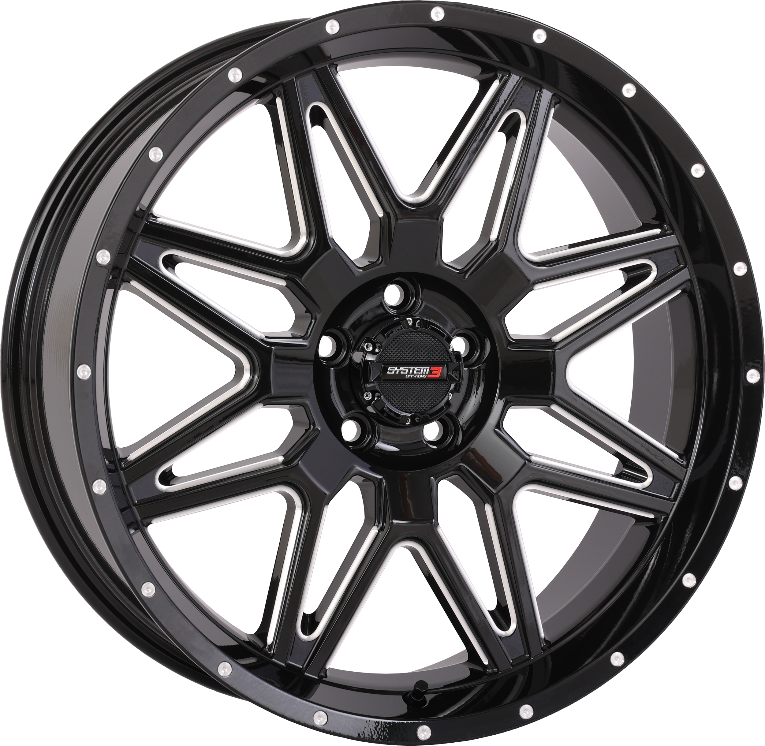 ST7 WHEEL - GLOSS BLACK MILLED