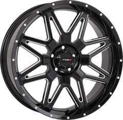 ST7 WHEEL 20X7 4+3 (+10MM) 5/4.5 GLOSS BLACK MILLED