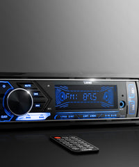 Single-DIN Digital Media Receiver Mech-Less Player, Bluetooth, Dual USB ,7 Volt Preouts - DS18