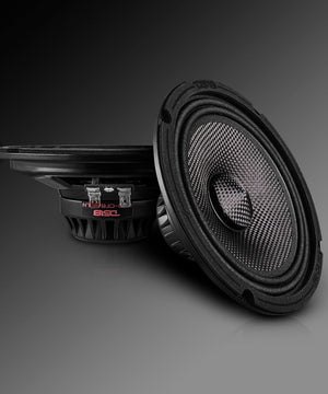 6.5” Slim Motorcycle & Motorsports Loudspeaker With Neodymium Magnet and Water Resistant Carbon Fiber Cone | 2-Ohm 150W RMS