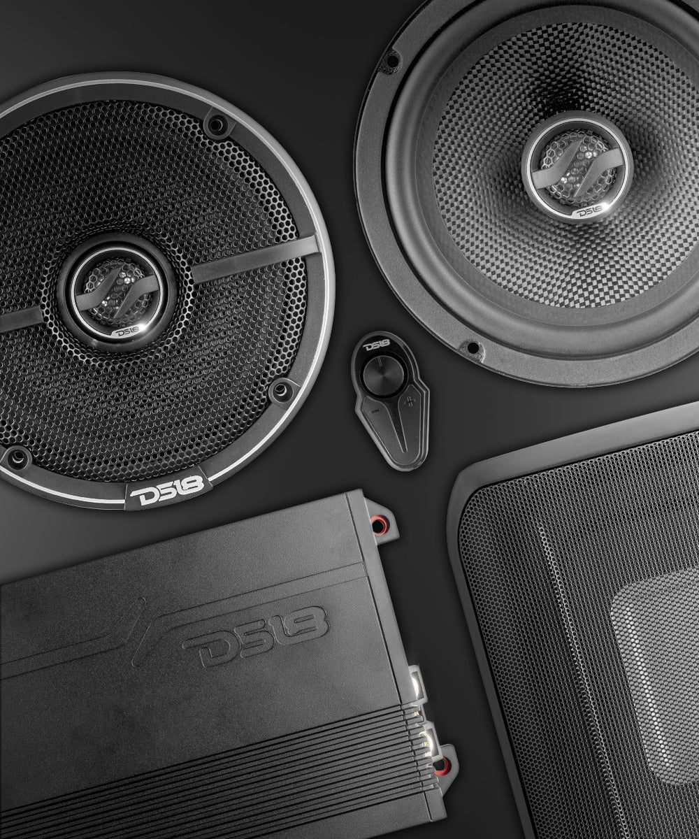 DS18 CARPK-3 Complete 6.5 Sound System With Included Booming Under The Seat Powered Sub - DS18