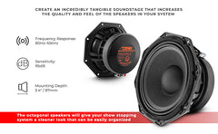Octagonal 6.5" Mid-Range Loudspeaker 300 Watts Rms 8-Ohm - DS18