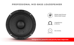6.5" Mid-Bass Loudspeaker 150 Watts Rms 8-Ohm - DS18