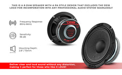 6.5" Mid-Bass Loudspeaker 150 Watts Rms 8-Ohm - DS18