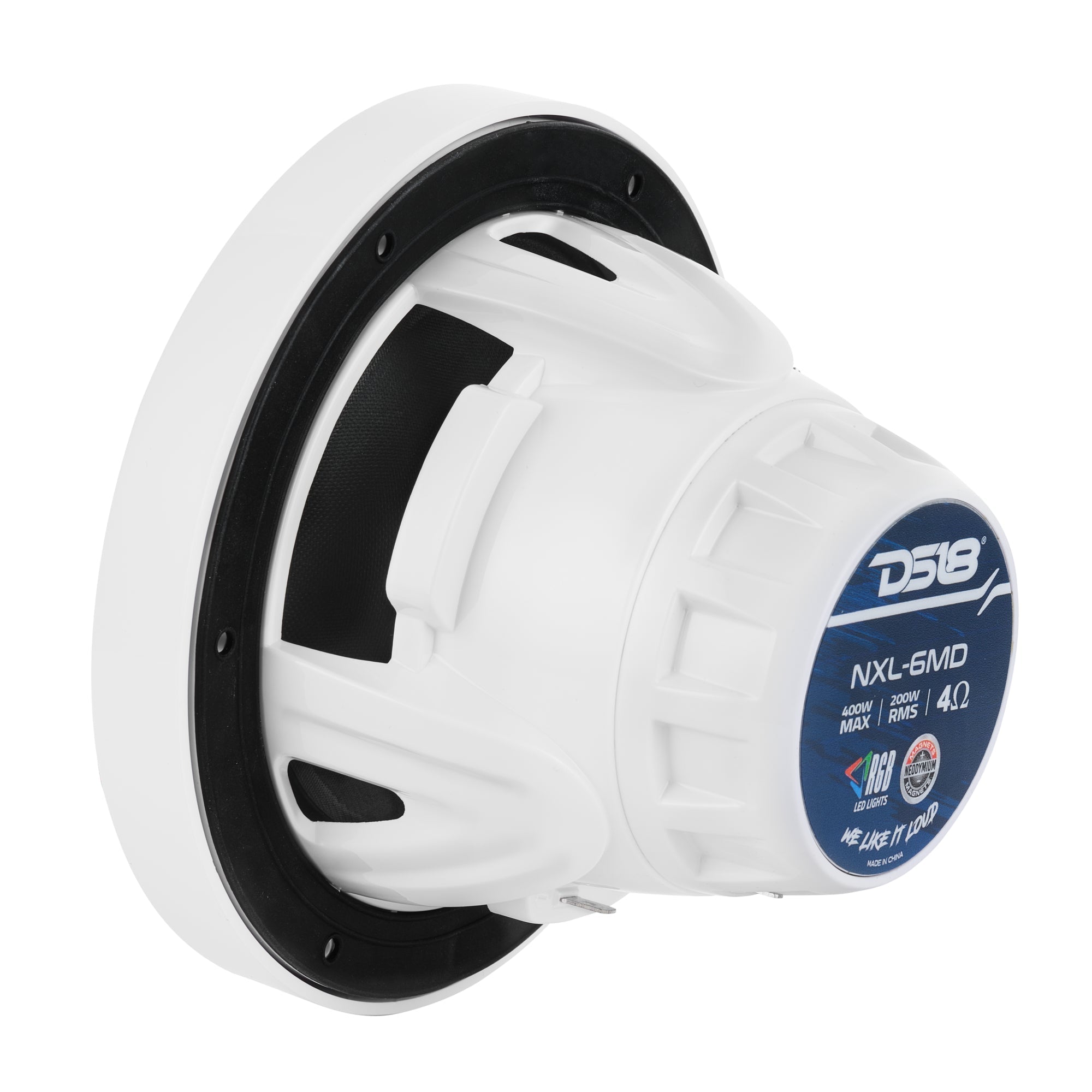 6.5” Marine 2-Way Hybrid Speaker with RGB LED, Compression Driver and Neodymium Magnet | 250W RMS 4-Ohm - DS18
