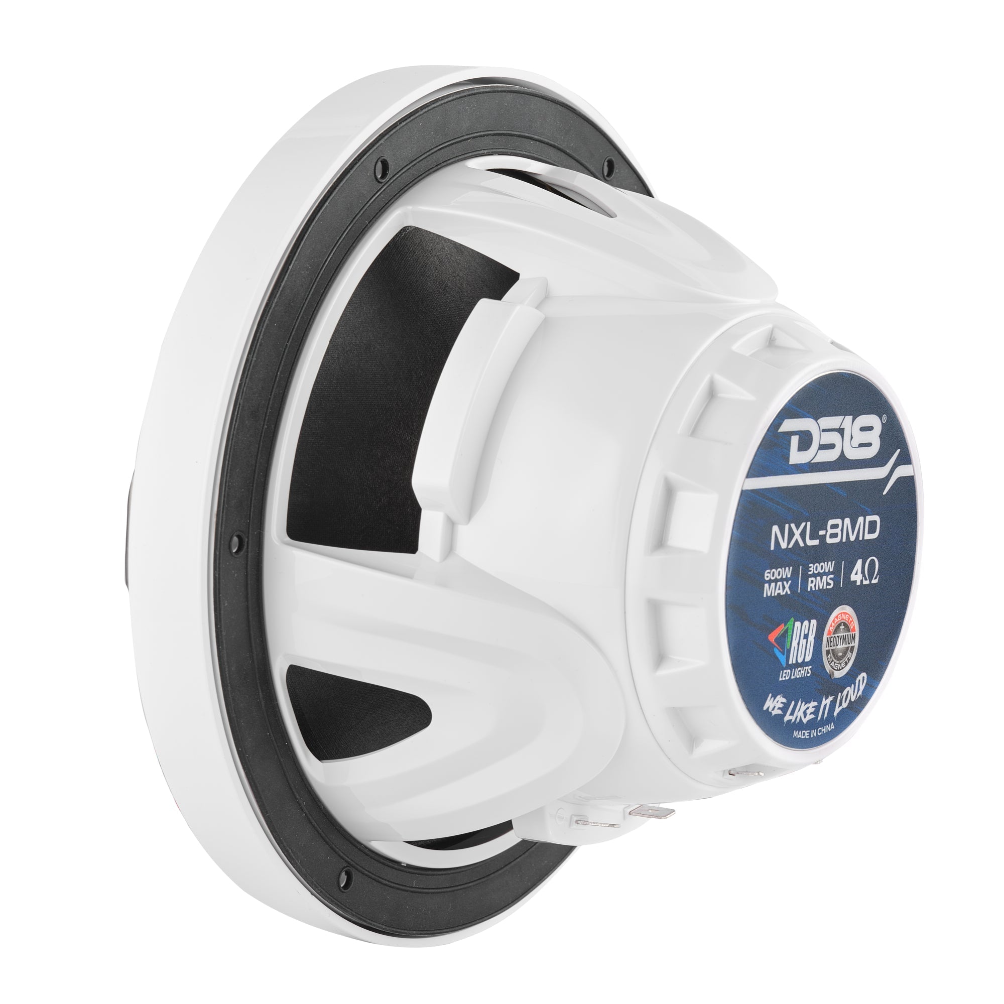 8” Marine 2-Way Hybrid Speaker with RGB LED, Compression Driver and Neodymium Magnet | 350W RMS 4-Ohm - DS18