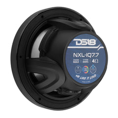 NXL 7.7” 2-Way Coaxial Marine Speaker with Bullet Tweeter, Digital LED Lights & White Deck LED | 175W RMS 4-Ohm - DS18