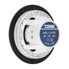 Luxury 6.5” 2-Way Marine Coaxial Speaker with Digital LED Lights and Flush Magnetic Mount Grille | 150W RMS 4-Ohm - DS18
