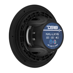 Luxury 6.5” 2-Way Marine Coaxial Speaker with Digital LED Lights and Flush Magnetic Mount Grille | 150W RMS 4-Ohm - DS18