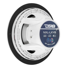 Luxury 8” 2-Way Marine Coaxial Speaker with Digital LED Lights and Flush Magnetic Mount Grille | 175W RMS 4-Ohm - DS18