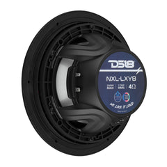Luxury 8” 2-Way Marine Coaxial Speaker with Digital LED Lights and Flush Magnetic Mount Grille | 175W RMS 4-Ohm - DS18