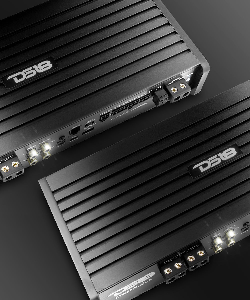 DS18 DSP8.6iA 6-Channel Car Amplifier with 8-Channel Digital Sound Processor - DS18