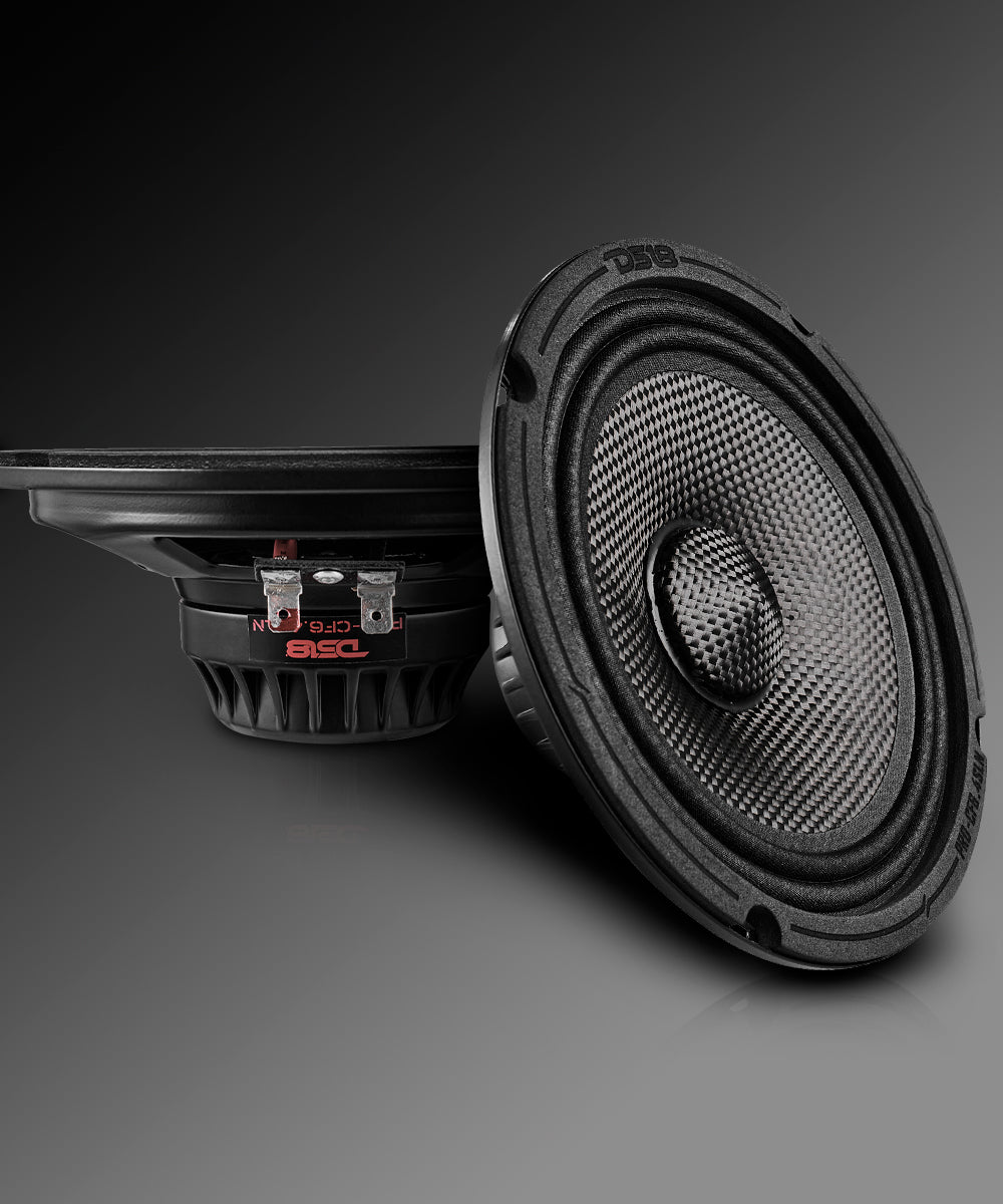 6.5” Slim Motorcycle & Motorsports Loudspeaker With Neodymium Magnet and Water Resistant Carbon Fiber Cone | 4-Ohm 150W RMS