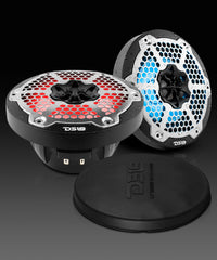 NXL 6.5" 2-Way Coaxial Marine Speaker with RGB LED Lights 100 Watts Rms 4-Ohm - DS18