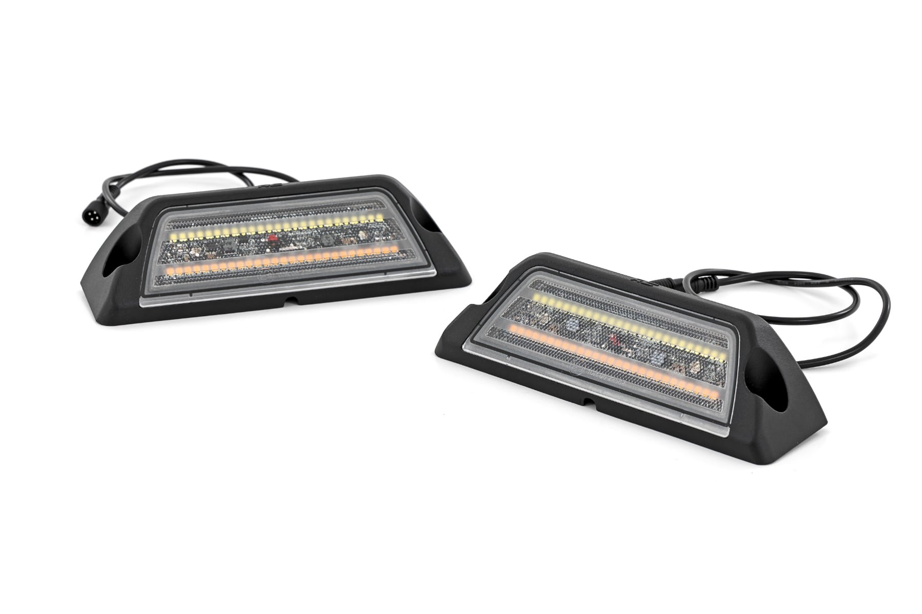 6 Inch LED Angled Light Pods | White/Amber | Pair