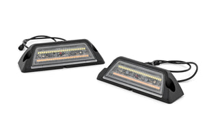 6 Inch LED Angled Light Pods | White/Amber | Pair