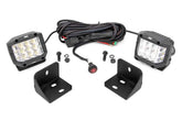 LED Light | Rear Cab Mount | 3" Chrome Pair | Wide Angle | Can-Am Defender HD 5/HD 8/HD 9/HD 10
