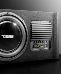 10" Loaded Amplified Shallow Down Fire Subwoofer Enclosure 250 Watts Rms - DS18