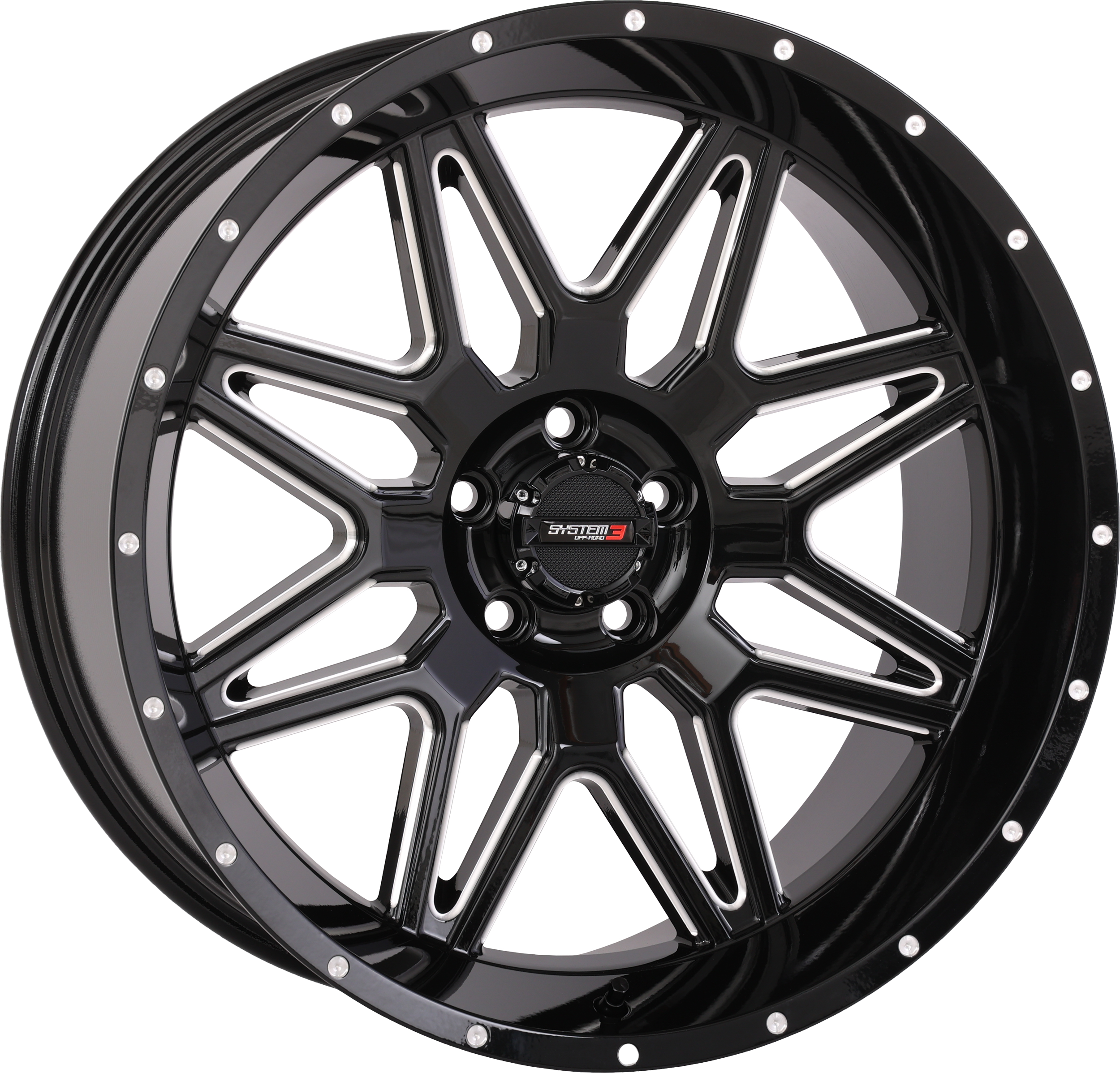ST7 WHEEL - GLOSS BLACK MILLED