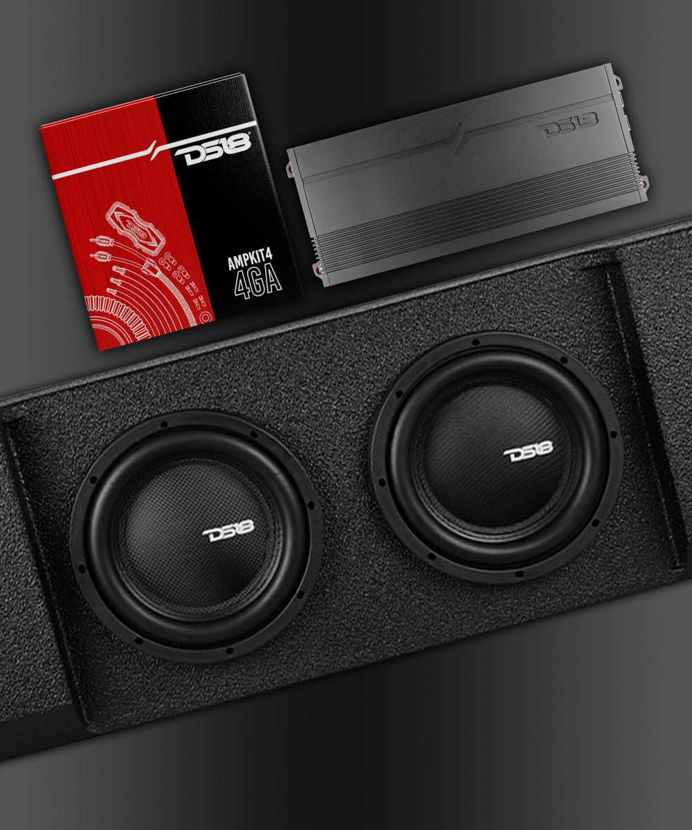 Loaded 2 x 10" Subwoofer Enclosure for 2009 - UP Ford F-150 Crew Cab 2017 – 2026 Super Duty F-250 / F-350 Crew Cab - DS18