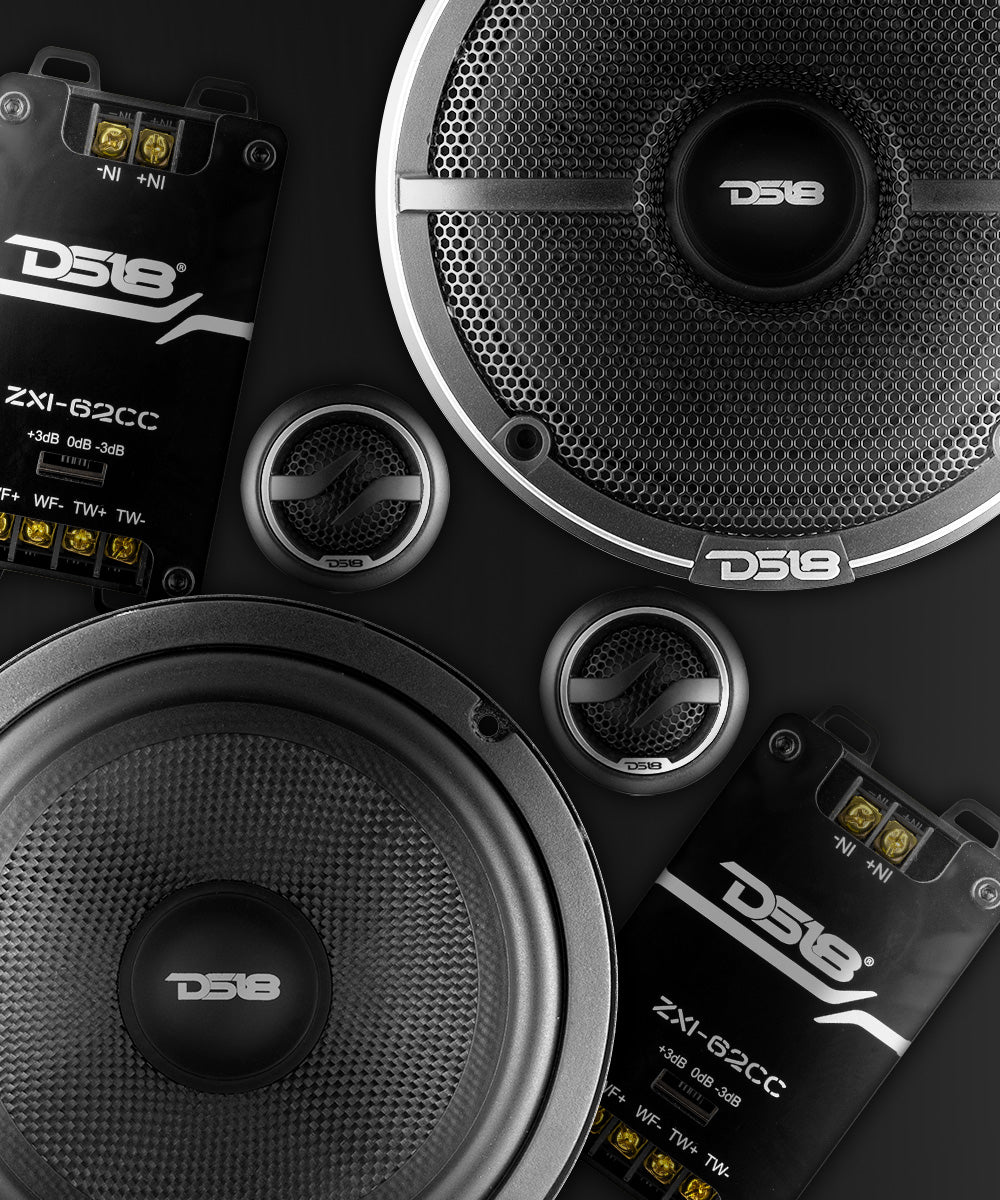 ZXI 6.5" 2- Way Component Speaker System with Kevlar Cone | 120 Watts Rms 4-Ohm - DS18