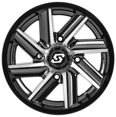 CHOPPER WHEEL 14X7 4/137 5+2 (+10MM) BLK/MACHINED