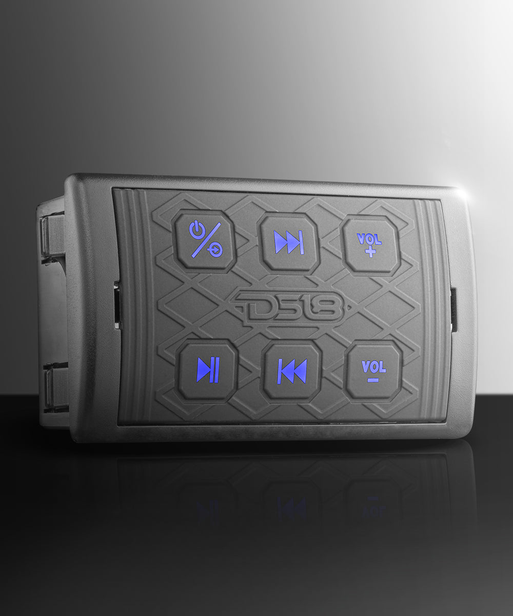 Marine And Powersports Waterproof Bluetooth Audio Receiver With Controls - DS18