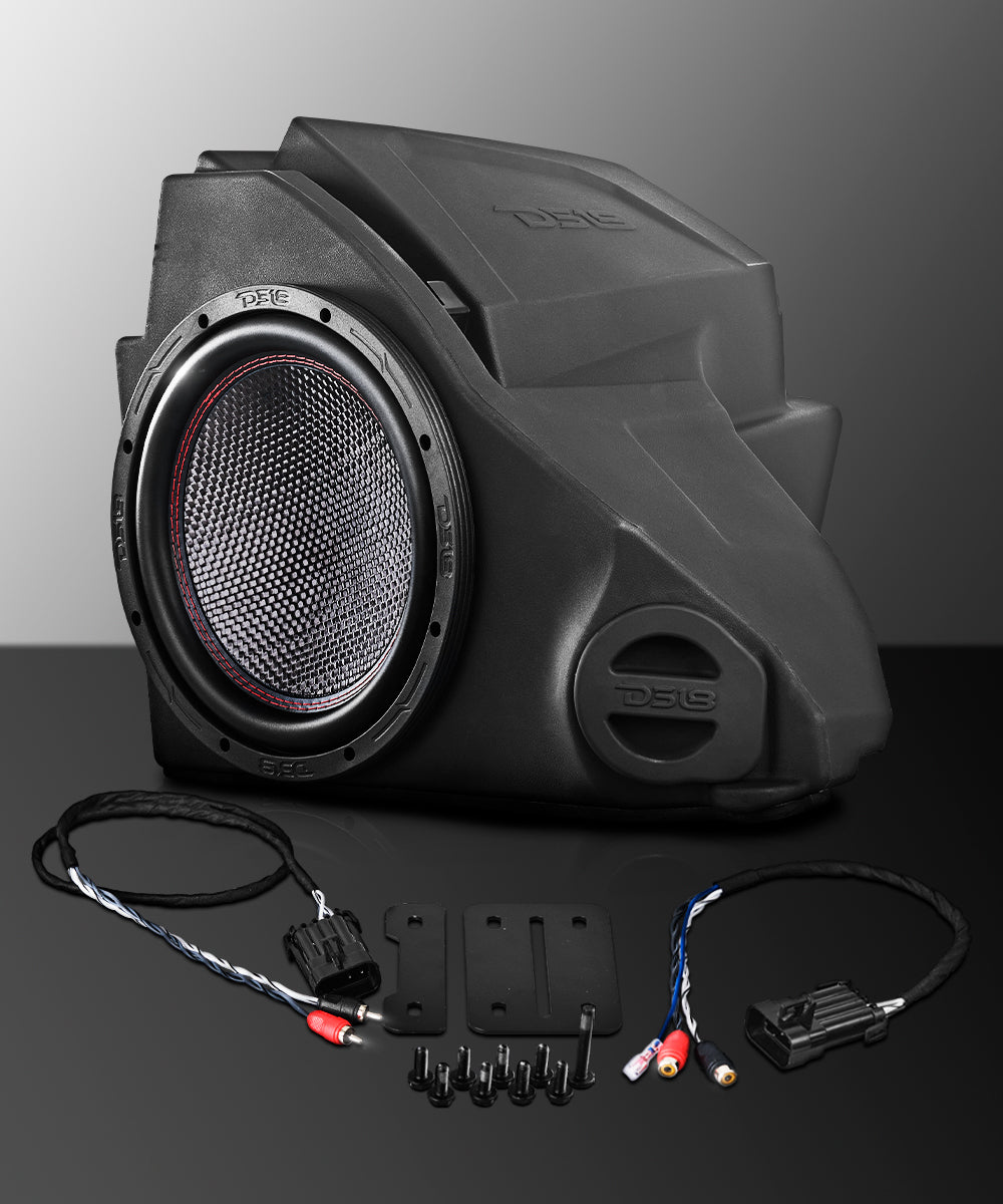 Polaris RZR Glove Box 10" Subwoofer Enclosure 1200 Watts Carbon Fiber Subwoofer - DS18