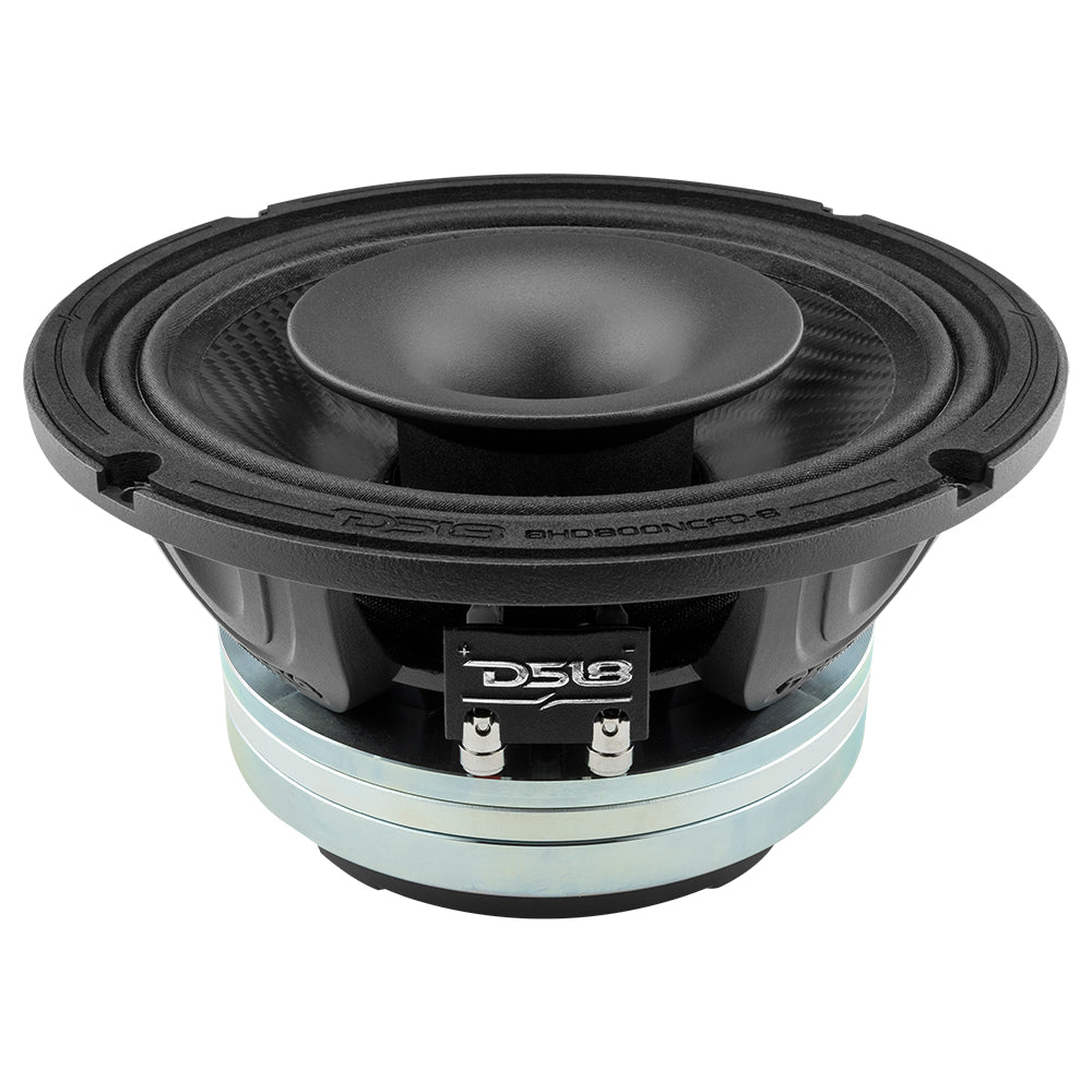 8" Neodymium Coaxial Hybrid Mid-Bass Water resistant Carbon Fiber Cone Loudspeaker with Built-in Driver 400 Watts Rms 8-Ohm