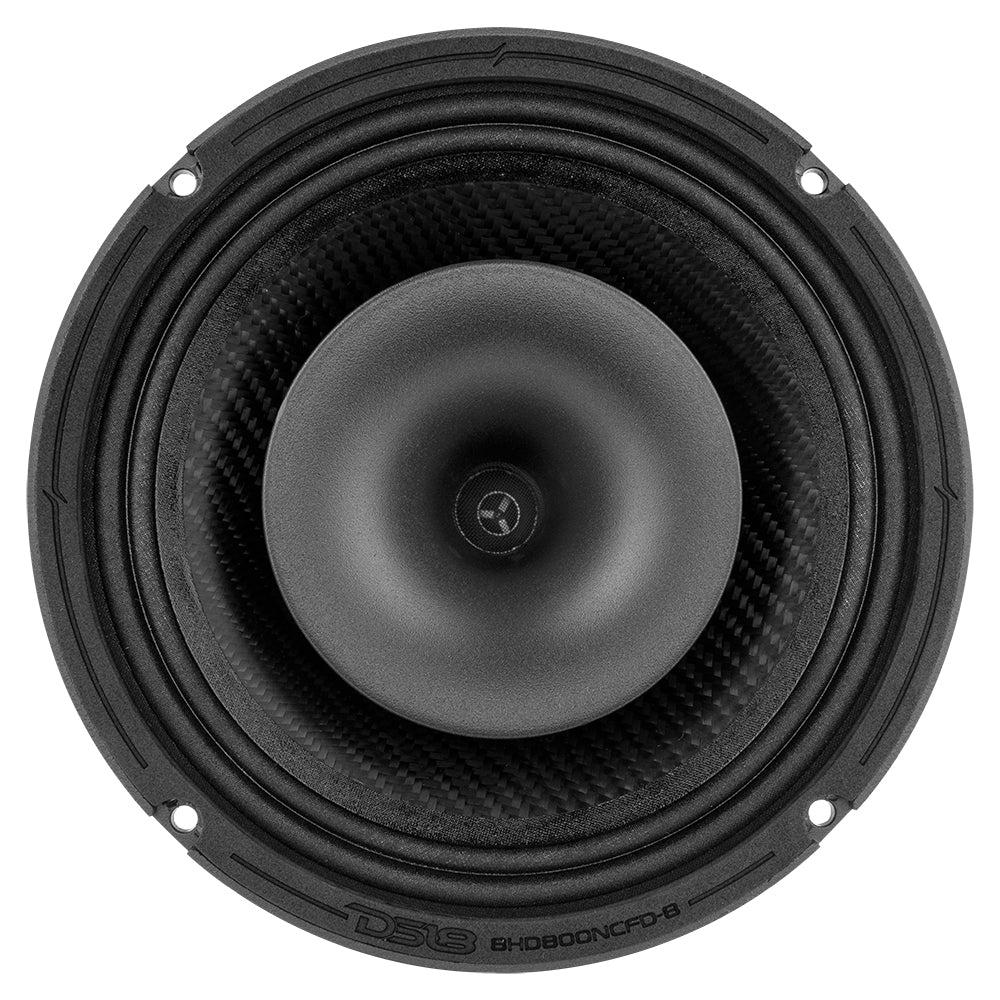 8" Neodymium Coaxial Hybrid Mid-Bass Water resistant Carbon Fiber Cone Loudspeaker with Built-in Driver 400 Watts Rms 8-Ohm