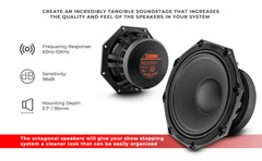 Octagonal 8" Mid-Range Loudspeaker 400 Watts Rms 8-Ohm - DS18