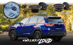 DS18 2008-2019 Toyota Highlander Front and Back Doors Speaker Best Upgrade Package 1800 Watts - DS18