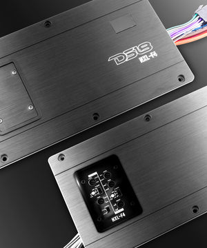 NXL 4-Channel Full-Range Class D IP67 Marine and Powersports Flush Mount Amplifier 4 x 100 Watts Rms @ 4-Ohm - DS18