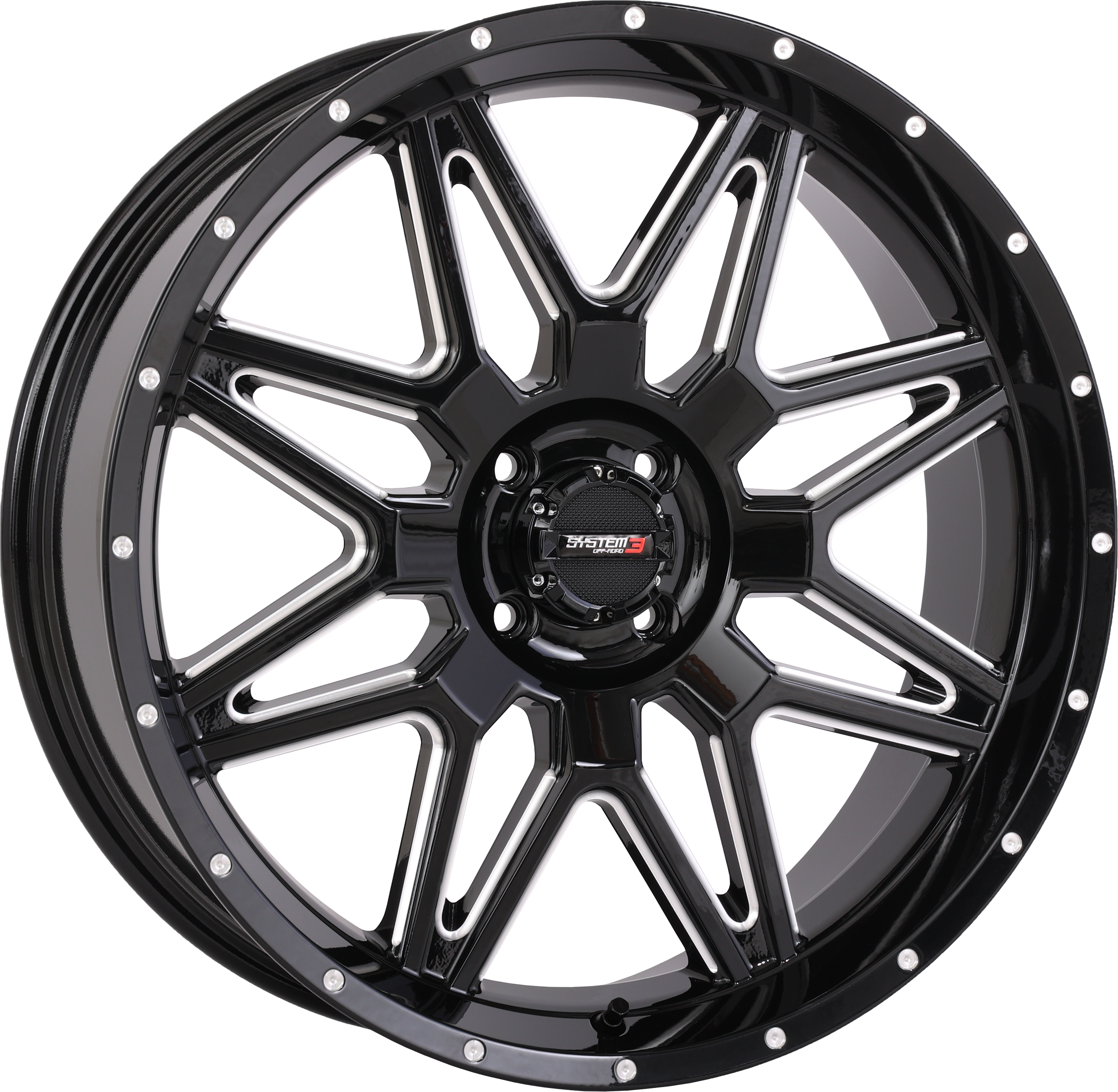 ST7 WHEEL - GLOSS BLACK MILLED