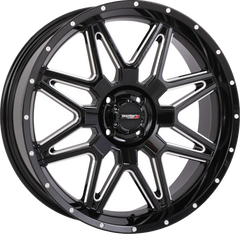 ST7 WHEEL 20X7 4+3 (+10MM) 4/110 GLOSS BLACK MILLED