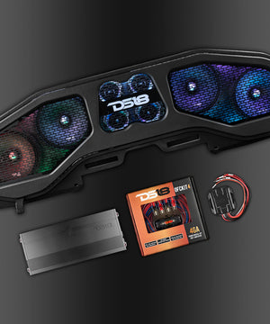 Jeep JL, JT Overhead Sound Bar Package With Vinyl Finish and Dream LED Lights 4 x 8" and 4 Tweeters (MADE IN USA) - DS18