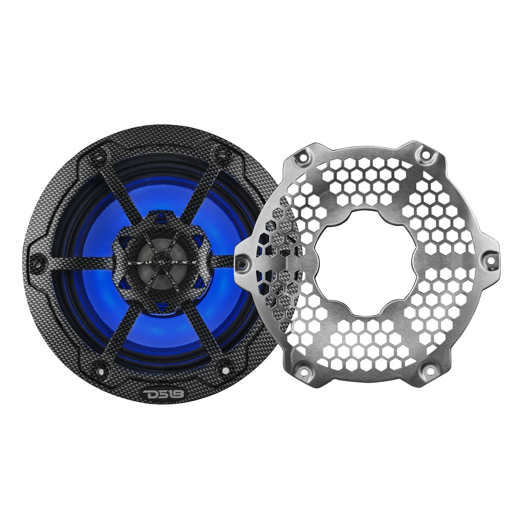 6.5” Marine 2-Way Hybrid Speaker with RGB LED, Compression Driver and Neodymium Magnet | 250W RMS 4-Ohm - DS18