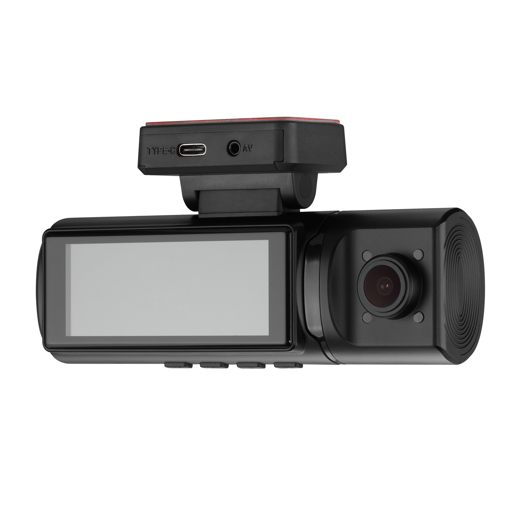 4K Triple Dash Camera with Front, In-Cabin and Rear Cameras, Wi-Fi, GPS and 3.16” IPS Display - DS18