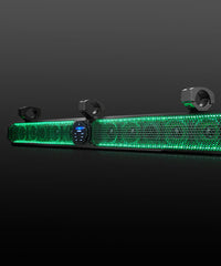 37" Marine Amplified Soundbar with Bluetooth USB & RGB Lighting 10 Speakers 1200 Watts - DS18