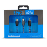 EPIC 1 Male - 2 Female Twistcore Pair RCA Y Splitter