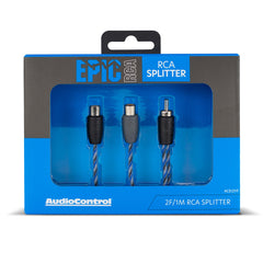 EPIC 1 Male - 2 Female Twistcore Pair RCA Y Splitter