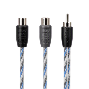 EPIC 1 Male - 2 Female Twistcore Pair RCA Y Splitter