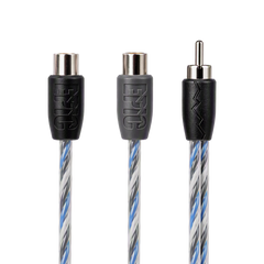EPIC 1 Male - 2 Female Twistcore Pair RCA Y Splitter