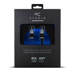 AC Studio 2-Channel Double-Shielded Directional Twisted Pair RCA Interconnect (1.5ft - 20ft)