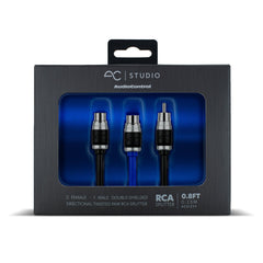 AC Studio 1 Male - 2 Female Double-Shielded Directional Twisted Pair RCA Y Splitter