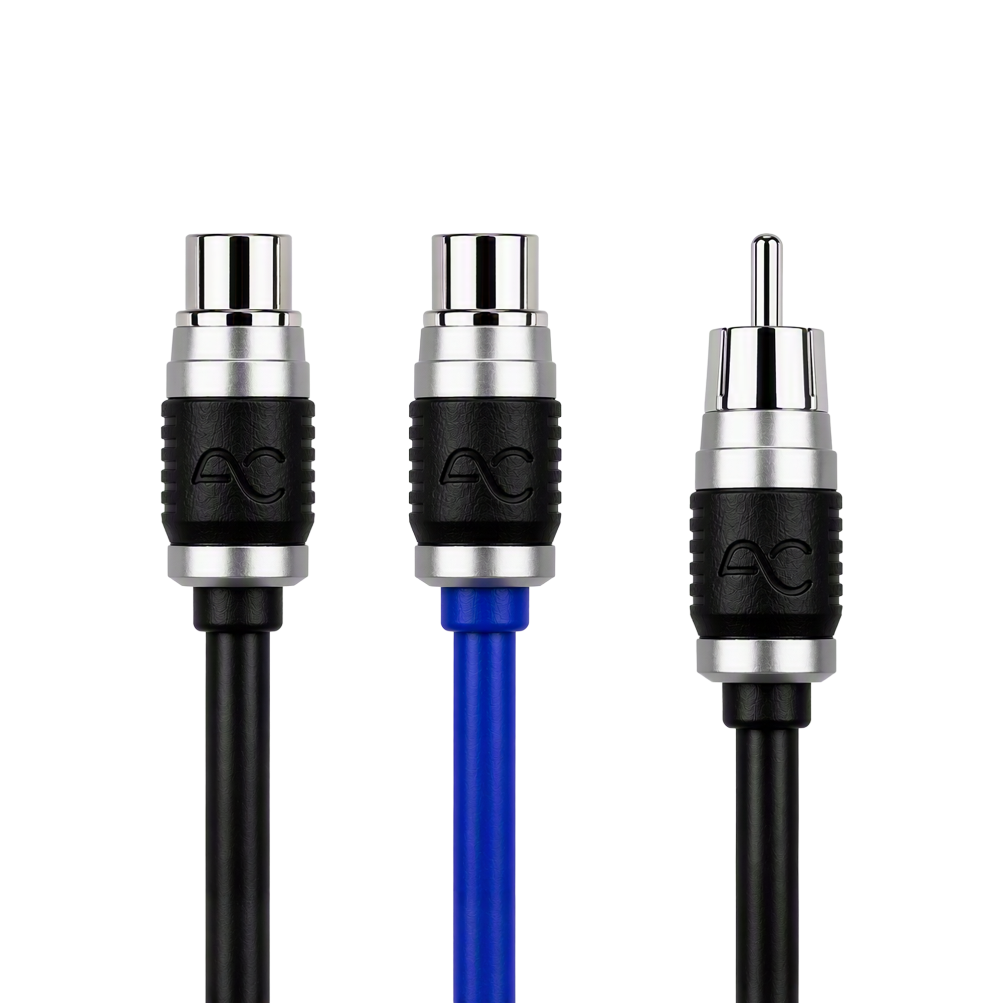 AC Studio 1 Male - 2 Female Double-Shielded Directional Twisted Pair RCA Y Splitter