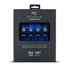 AC Studio 4-Channel Double-Shielded Directional Twisted Pair RCA Interconnect (12ft - 20ft)