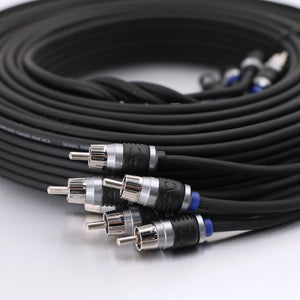 AC Studio 6-Channel Double-Shielded Directional Twisted Pair RCA Interconnect (12ft - 17ft)