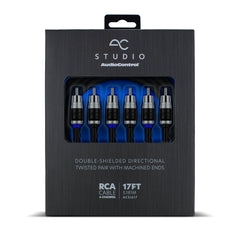 AC Studio 6-Channel Double-Shielded Directional Twisted Pair RCA Interconnect (12ft - 17ft)
